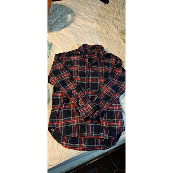 Polo Ralph Lauren Slim Fit Size Large Christmas Shirt Plaid Button Up - Picture 1 of 5